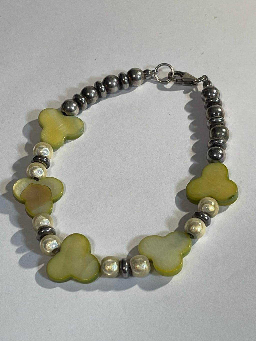 Sterling Silver Mother-of-Pearl & Freshwater Pearl Bracelet