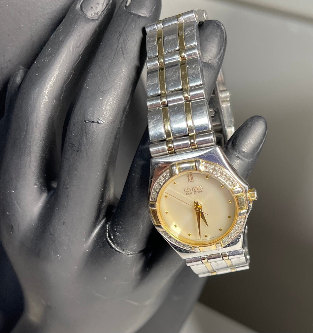 Ladies Citizens Eco-Drive Two-tone Watch