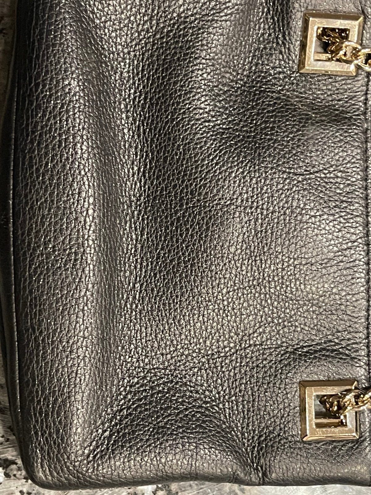 Kate Spade New York Gold Coast Black Pebbled Leather Chain Shoulder Bag