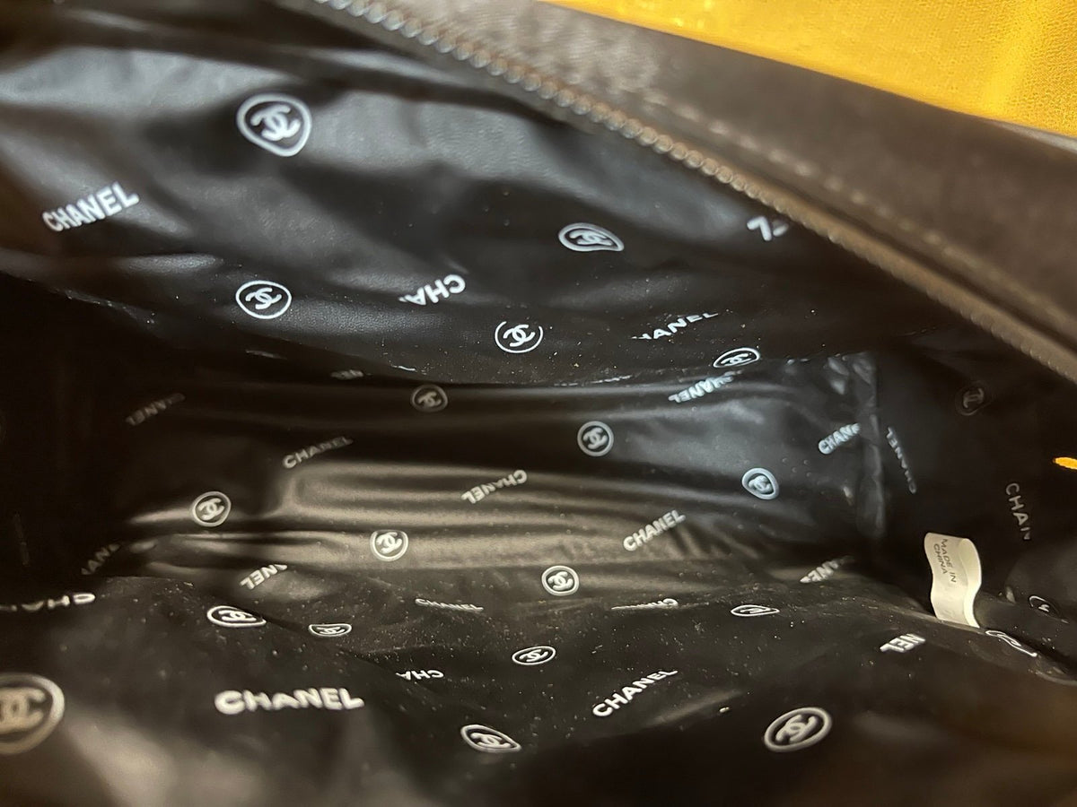 Chanel Parfums Black Cosmetic Bag