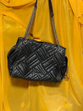 Michael Kors Black Quilted Leather Chain Shoulder Bag MK
