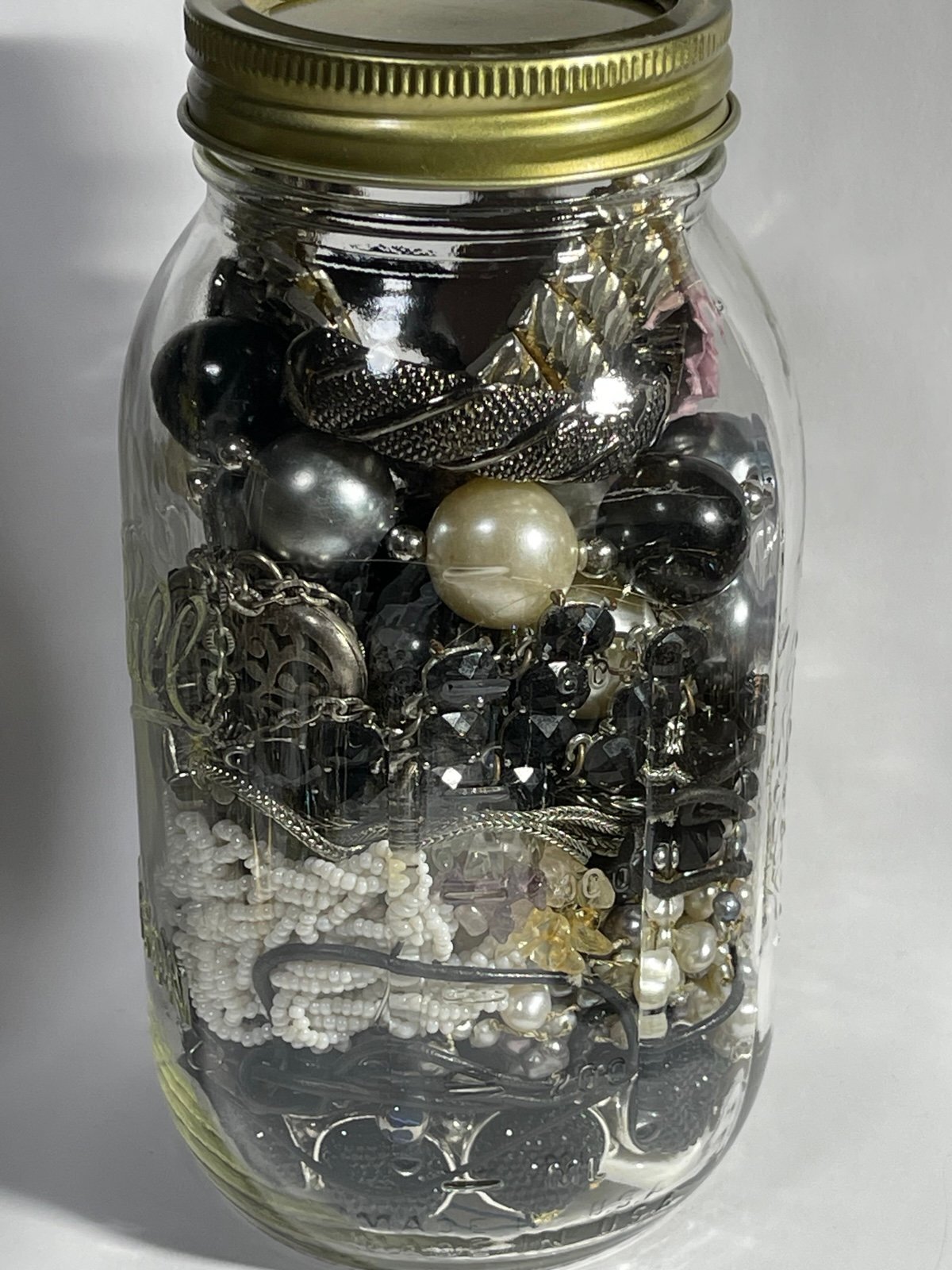 Wearable Quart Mason Mystery Jar Costume Jewelry Lot
