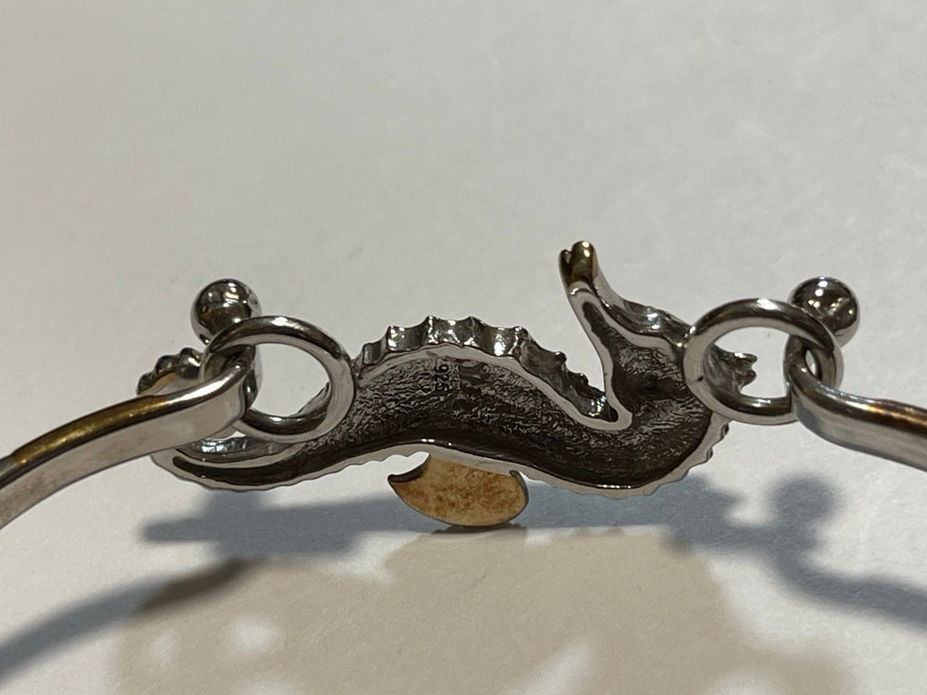 Kovel Sterling Seahorse Topper & Bangle Bracelet