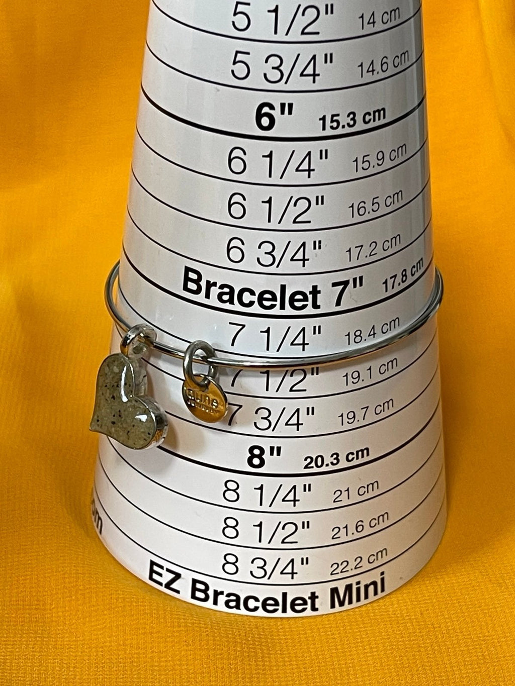 Dune Handmade Heart Charm Beach Bangle Bracelet