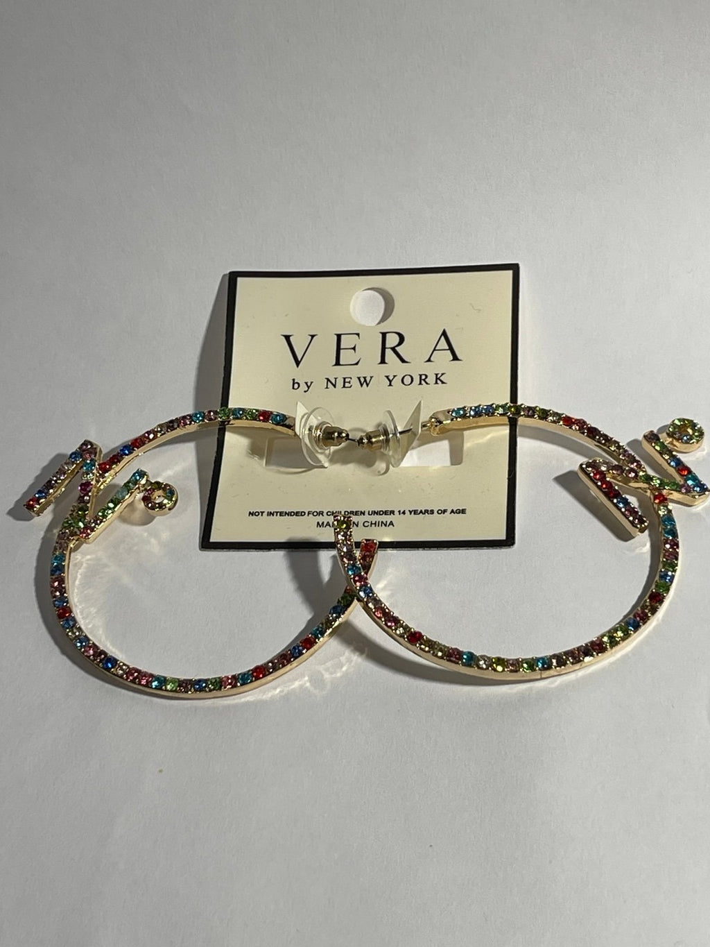 Vera by New York GoldTone & Rhinestone Earrings