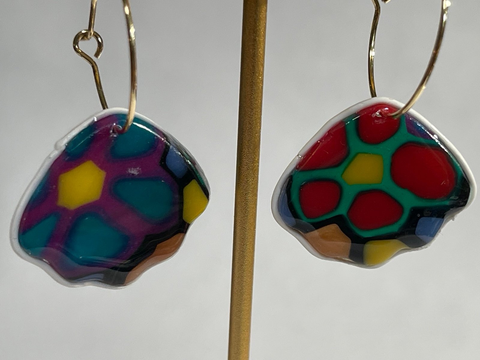 Hanging Orchid Designs Dangle Acrylic Earrings