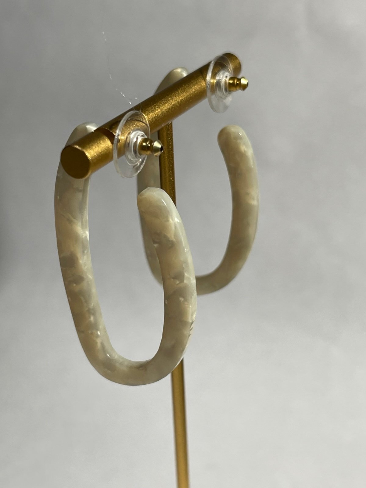 INC International Concepts White Resin Earrings