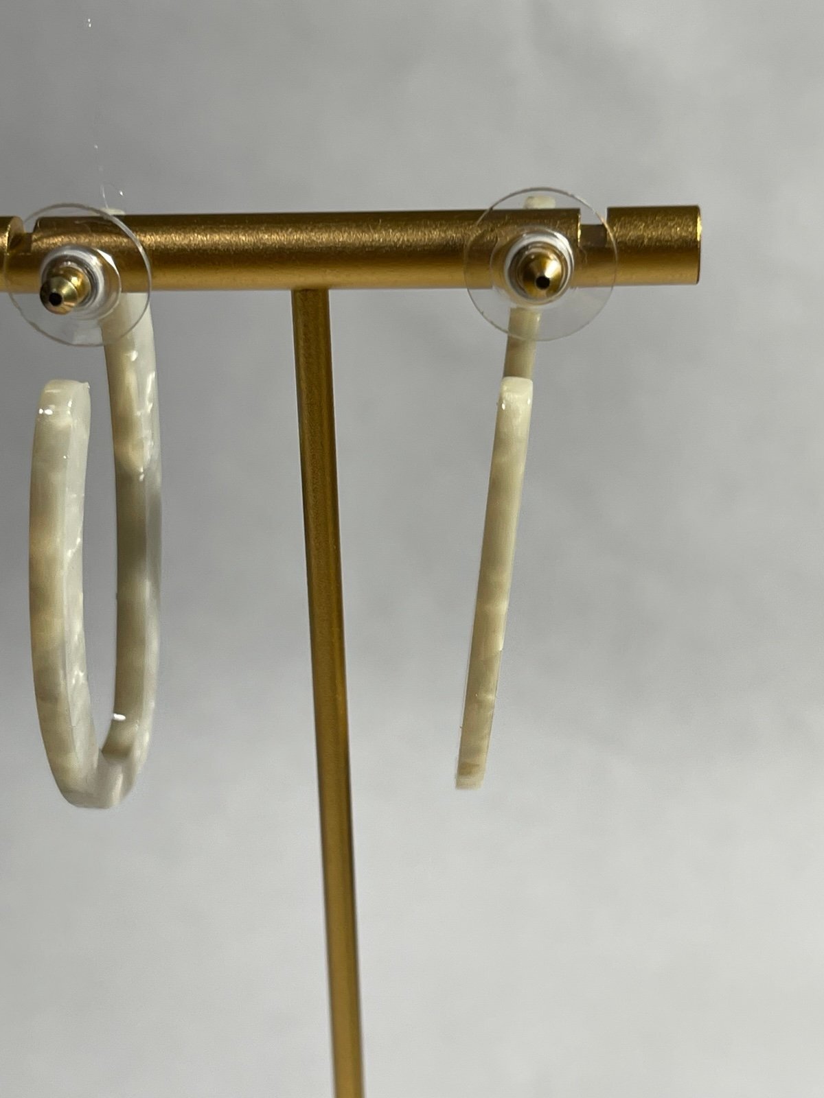 INC International Concepts White Resin Earrings