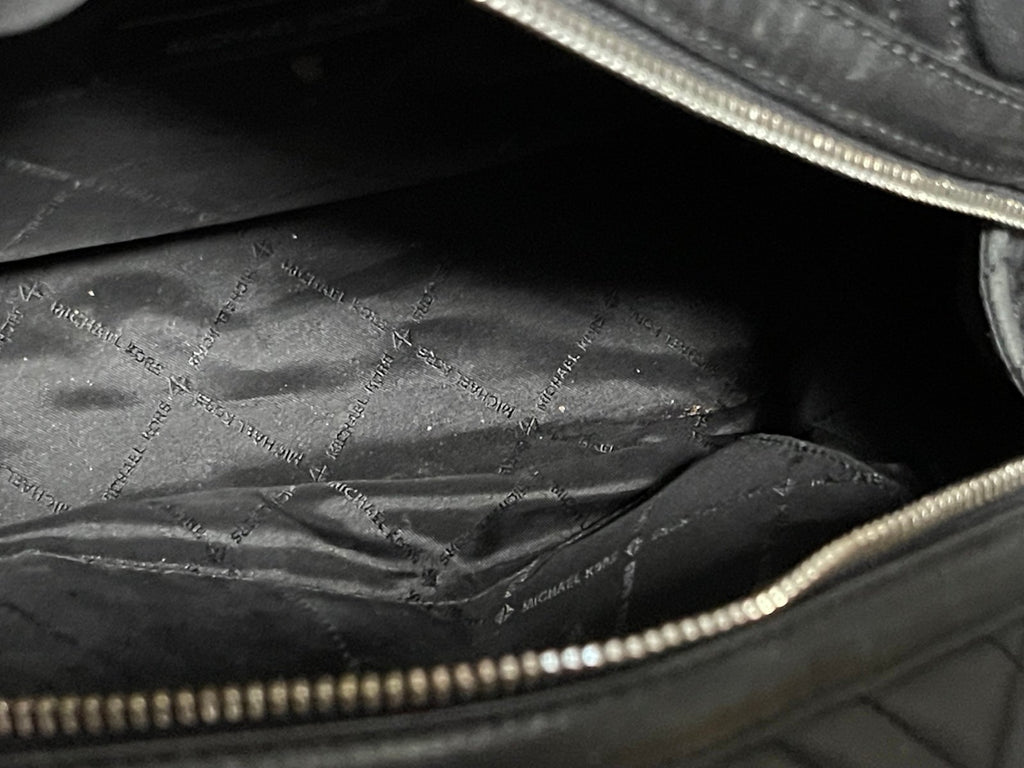 Michael Kors Black Quilted Leather Chain Shoulder Bag MK