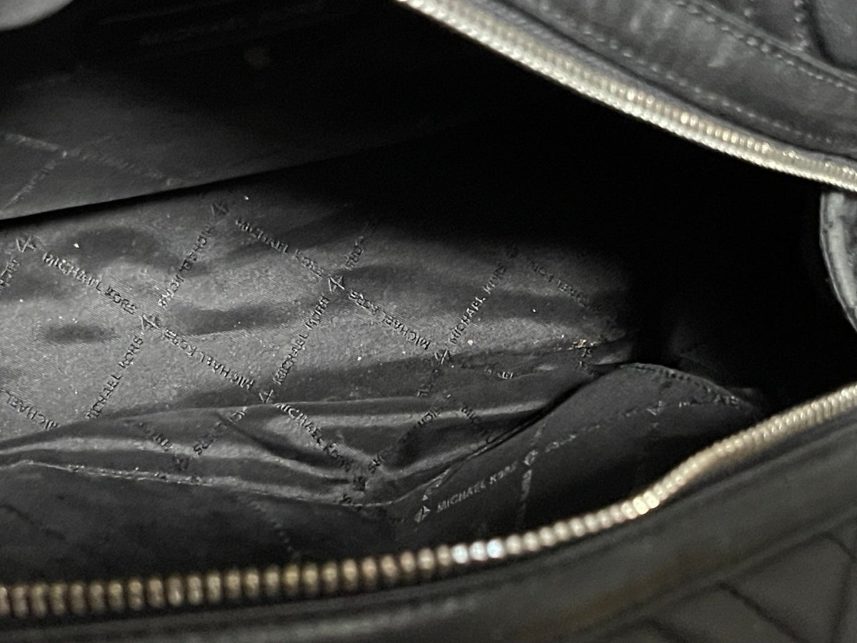 Michael Kors Black Quilted Leather Chain Shoulder Bag MK