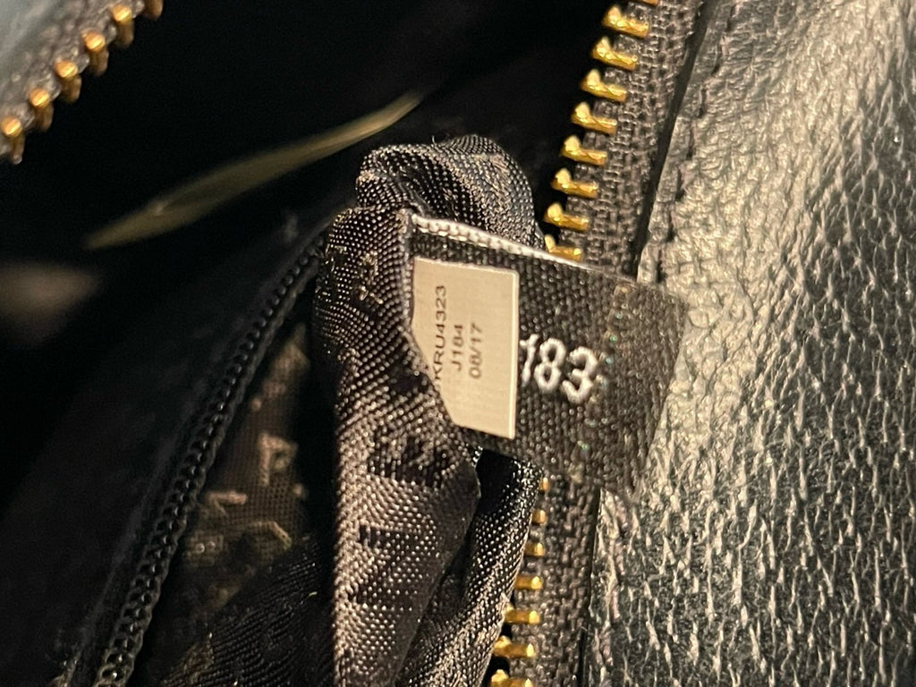 Kate Spade New York Black Pebbled Leather Satchel Crossbody Bag Medium