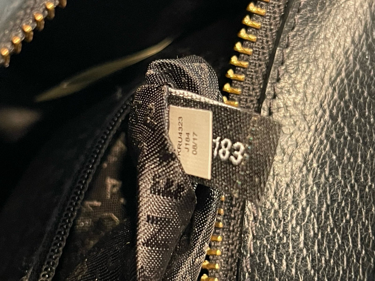 Kate Spade New York Black Pebbled Leather Satchel Crossbody Bag Medium