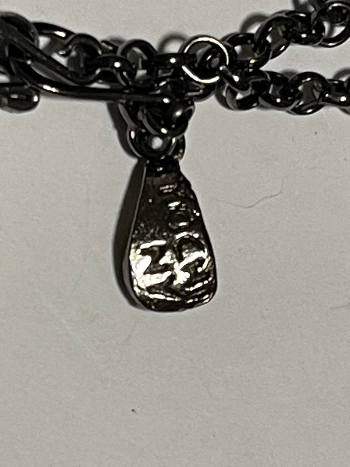 Yochi NY 14in Iridescent Rhinestone Dangle Handcrafted Necklace/Choker
