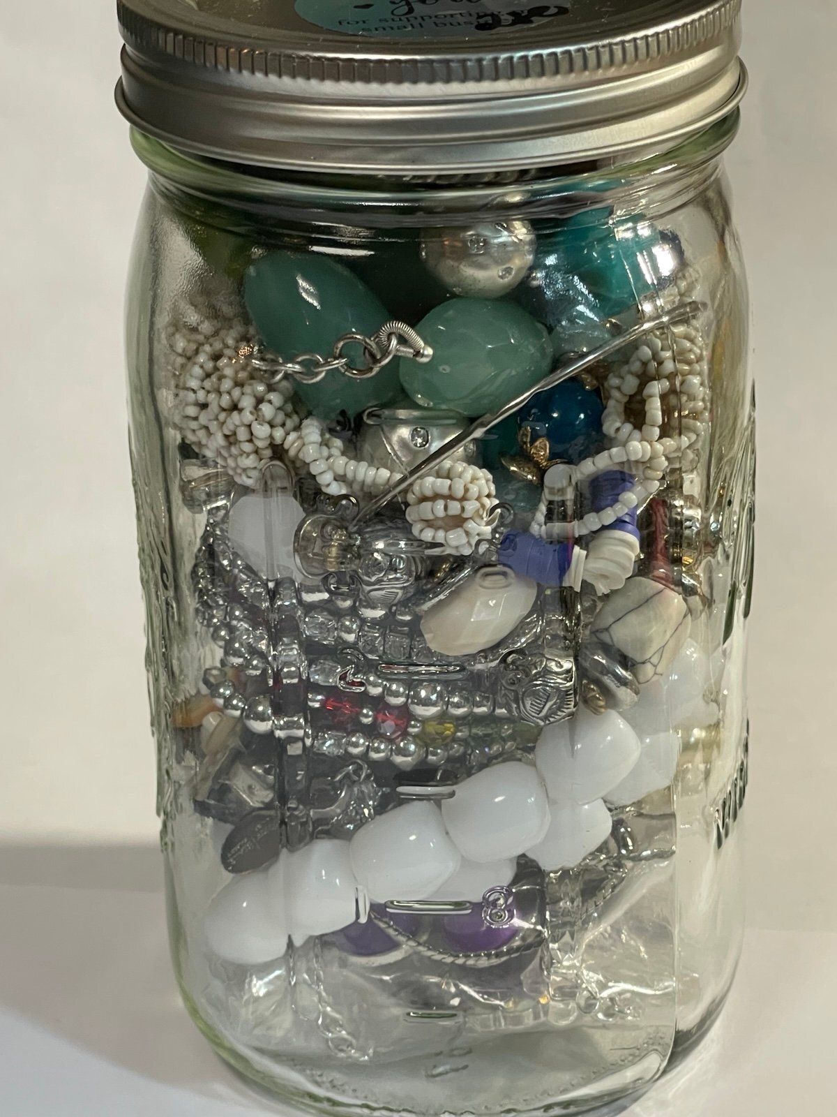 Wearable Quart Mason Mystery Jar Costume Jewelry Lot